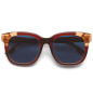 Preview: Komono Sunglasses Sienna burgundy coral,  blau getönte Gläser, Front